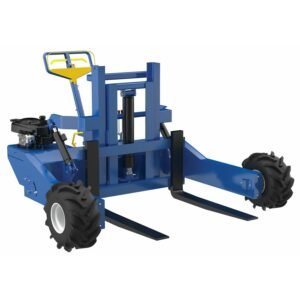 Vestil Steel 190CC Gas Powered With Power Tilt All-Terrain Pallet Truck 36 In. Fork Length 2000 Lb. Capacity Blue-ALL-T-2-GPT-PT
