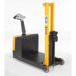 Vestil Steel Counter Balanced Drum Stacker 24V 57 In. x 26 In. x 58 In. 550 Lb. Capacity Yellow- DRLT-CB-54-PDPL