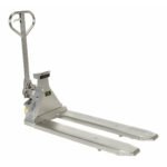 Vestil Stainless Steel Low Profile Pallet Truck with Scale 61-11/16 In. x 20 In. x 48-5/8 In. 5000 Lb. Capacity Silver-PM-2048-SCL-LP-SS