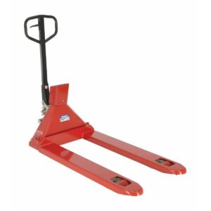 Vestil Steel Trade Legal Low Profile Pallet Truck with Scale 66 In. x 28 In. x 48 In. 5000 Lb. Capacity Red-PM-2746-TL-SCL-LP