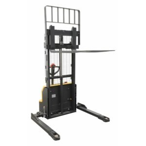 Vestil 45" Fork Lithium Ion Electric Straddle Stacker with 2600 lb Cap and 114" Lift Ht - S-114-AA-LION