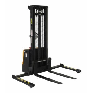 Vestil 42" Fork Double Mast Electric Straddle Stacker with 2200lb Cap and 125" Lift Ht - S-125-AA-DM