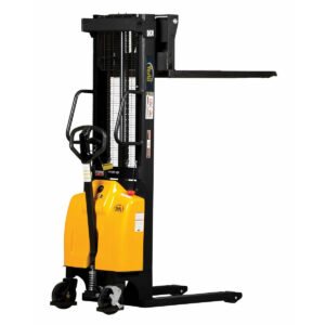 Vestil 42” Fork Semi-Electric Straddle Stacker with 118“ Lift Ht and 2000 lb Cap - SE/HP-118-AA