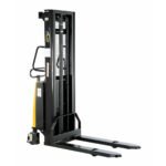 Vestil 42" Fork Semi-Electric Pallet Stacker with 2000 lb Cap and 118 Lift Ht Fixed Forks - SL-118-FF
