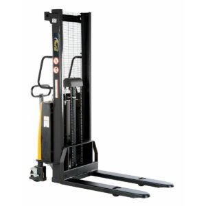 Vestil 42" Fork Semi-Electric Pallet Stacker with 2000 lb Cap and 63" Lift Ht Fixed Forks - SL-63-FF