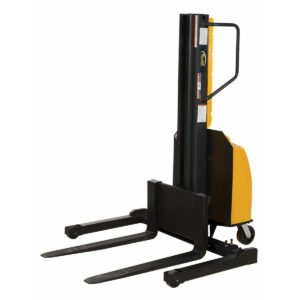 Vestil 36" Fork Electric Straddle Stacker with 1500 lb Cap and 98" Lift Ht - SLNM-98-AA