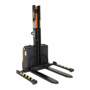 Vestil 42" Fork Electric Straddle Stacker with 2200 lb Cap and 62" Lift Ht Fixed Forks - SNM-62-FA
