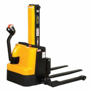 Vestil 42" Fork Electric Straddle Stacker with 2500 lb Cap and 90" Lift Ht - SNM-90-AA