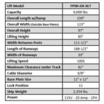 Tuxedo-FP9K-DX-XLT-Deluxe_Storage_Lift-specifications