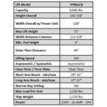 Tuxedo-TP9KACX-Two_Post_Lift-specifications