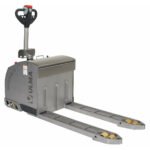 Vestil 304L Stainless Steel Electric Pallet Truck 24 Volt 4,400 Lb. Capacity Silver-ULM-EPT-2745-44