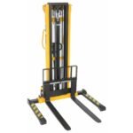 Vestil 42" Fork Manual Straddle Stacker with 1500lb-2000lb Cap and 118" Lift Ht Adjustable Forks/Legs - VHPS-2000-AA-118