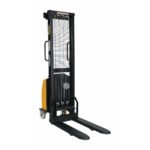 Vestil 30" Fork Manual Pallet Stacker with 770 lb Cap Fixed DC Powered Winch - VWS-770-FF-DC